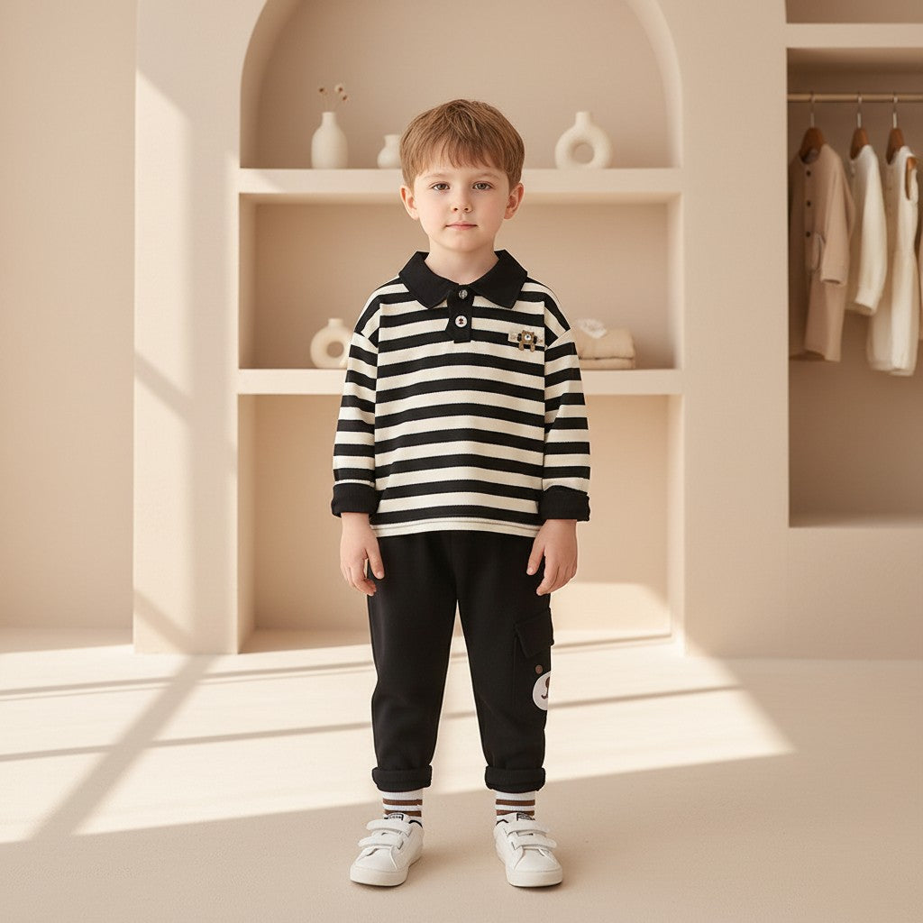 Theo Cozy Stripe Set