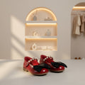 Pearl Charm Bow Mary Jane Flats