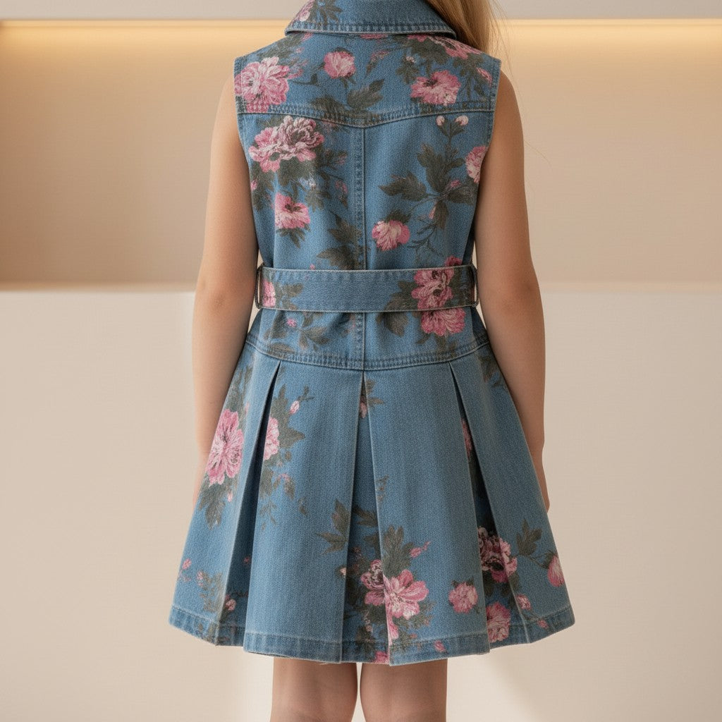 Rosalie Denim Bloom Dress