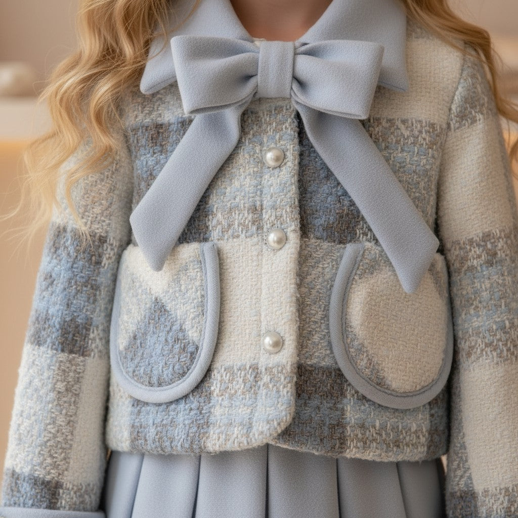 Juliette Bow Jacket & Pleated Skirt Set