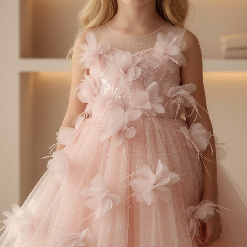 Amélie Blush Tulle Gown