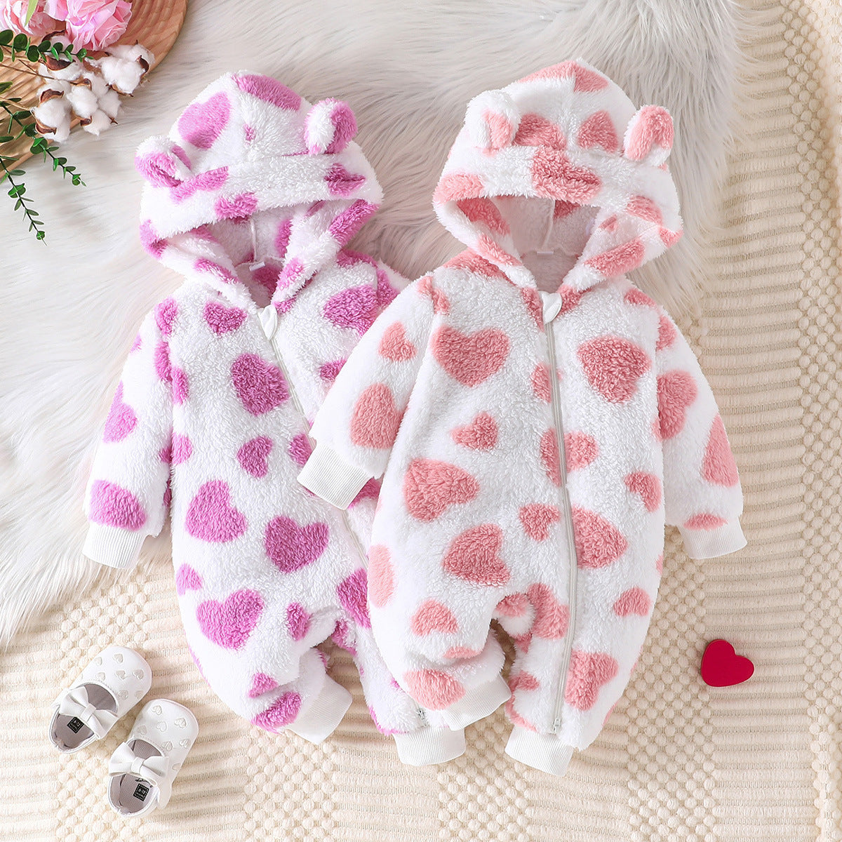 Kids' Hooded Long Sleeve Romper