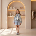 Juliette Bow Jacket & Pleated Skirt Set