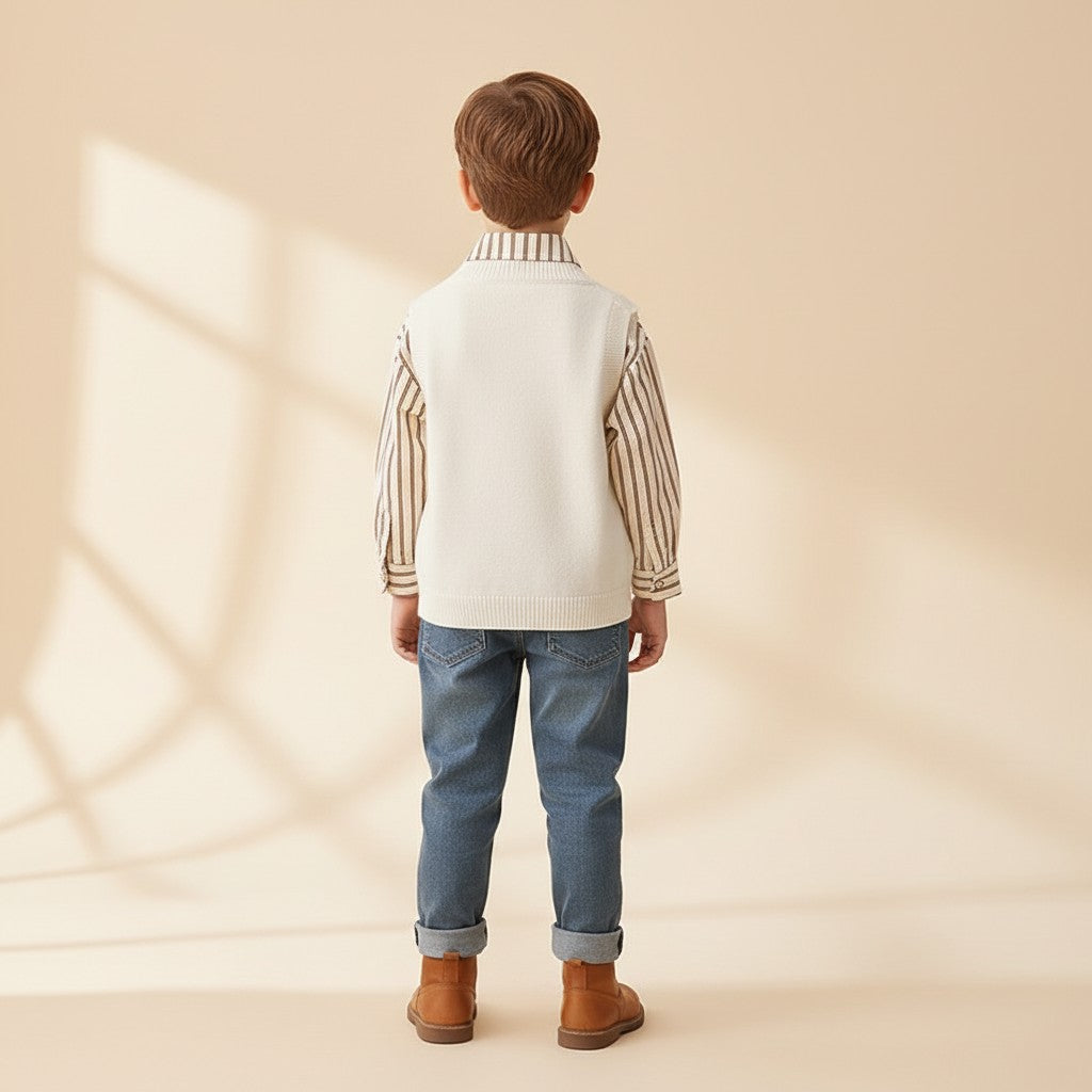 Little Gentleman Korean Knit Set