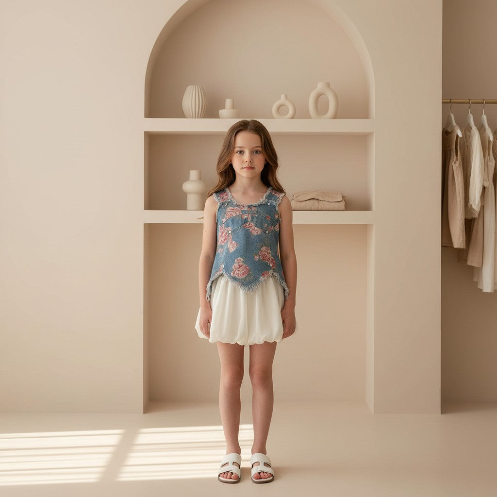 Willow Blossom Denim Set
