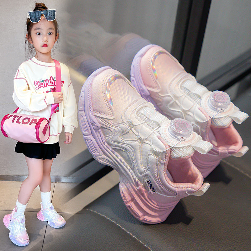 Girls Leather Sneakers