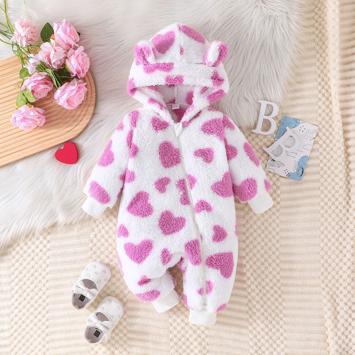 Kids' Hooded Long Sleeve Romper