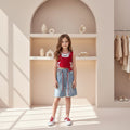 Cherry Blossom Denim Set