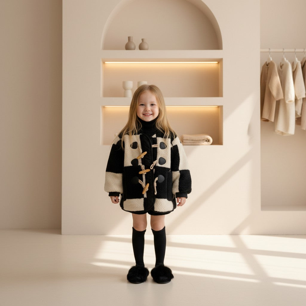 Patchwork Toggle Coat