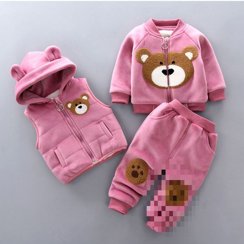 Baby Children's Spring Clothes Three-Piece Set