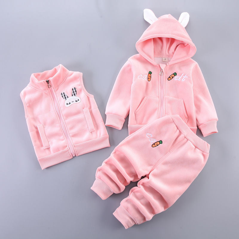 Baby Children's Spring Clothes Three-Piece Set