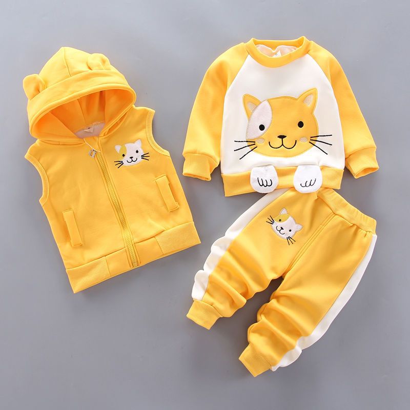 Baby Children's Spring Clothes Three-Piece Set