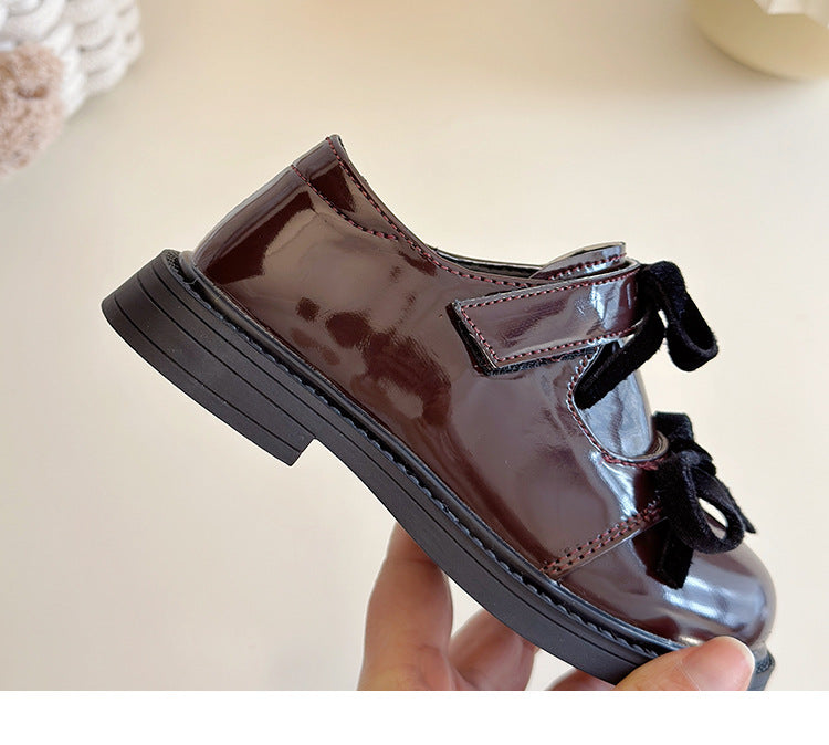 Velvet Bow Shine Loafers