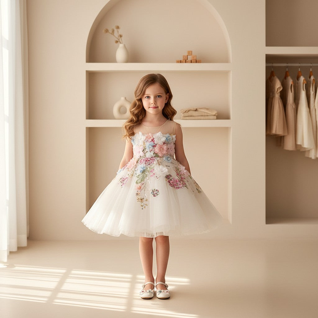 Ivory Blossom Couture Dress