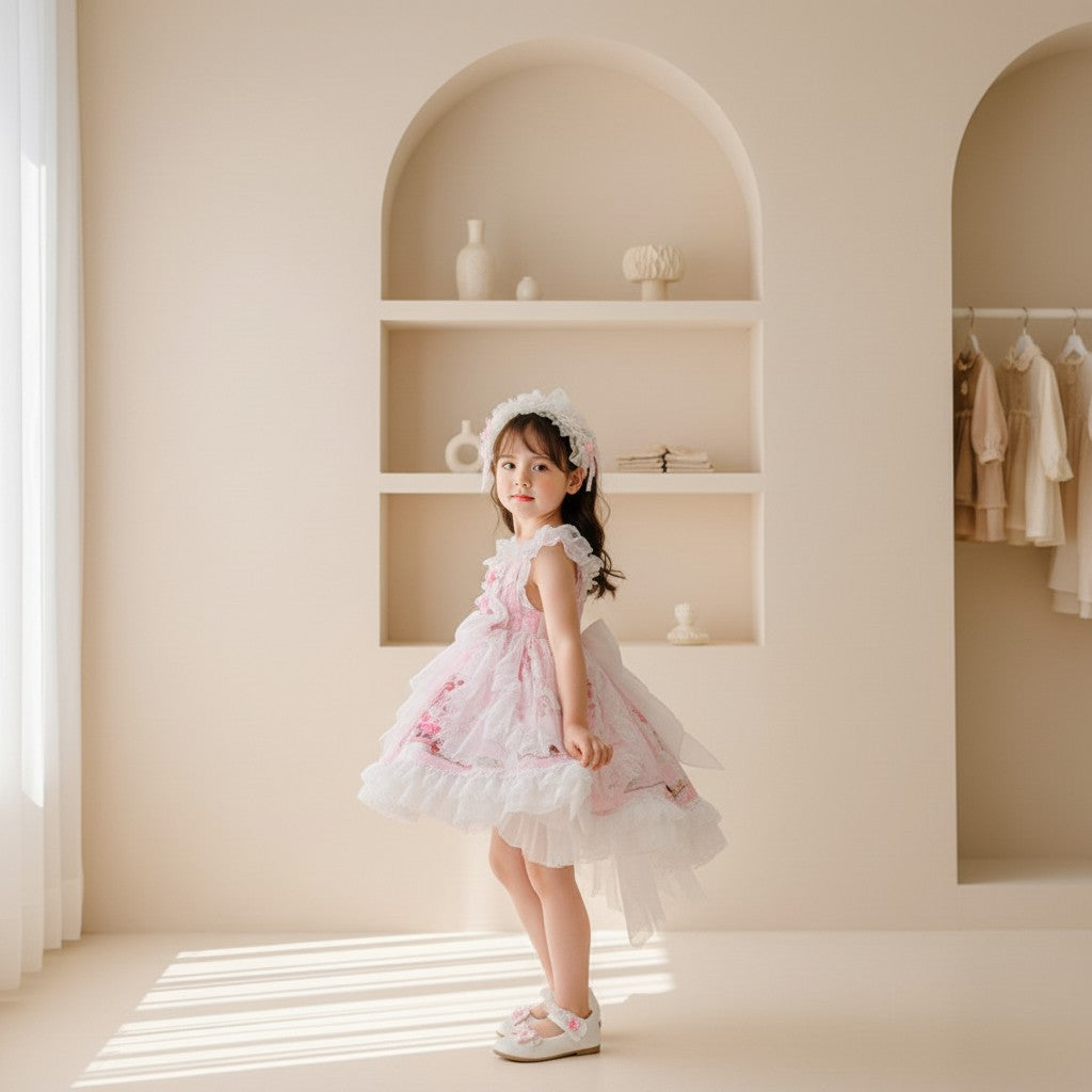 Blush Floral Garden Princess Dress