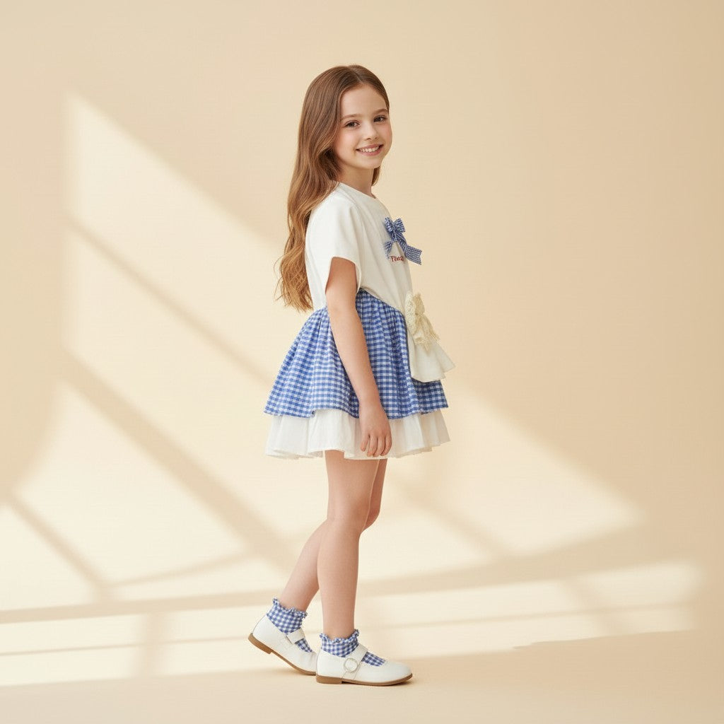 Playful Plaid Bow Set