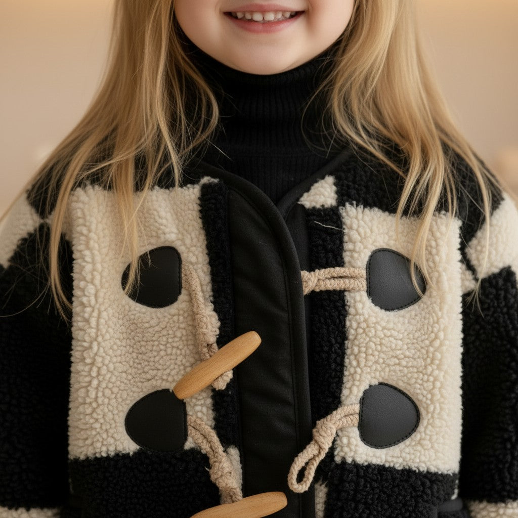 Patchwork Toggle Coat