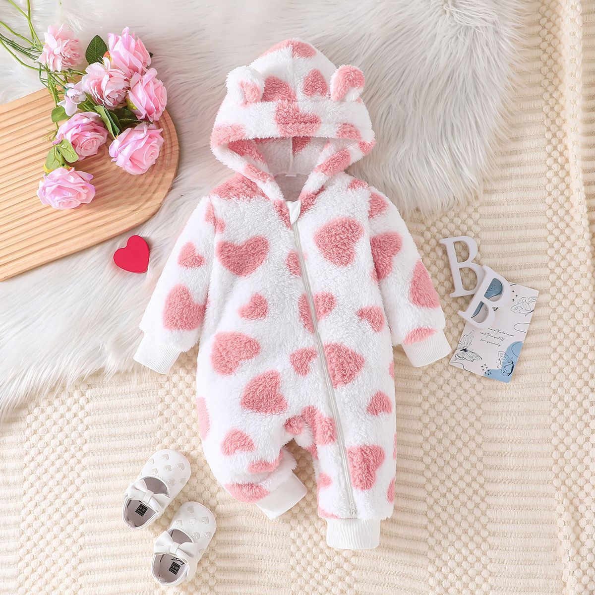 Kids' Hooded Long Sleeve Romper
