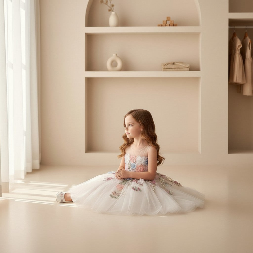 Ivory Blossom Couture Dress