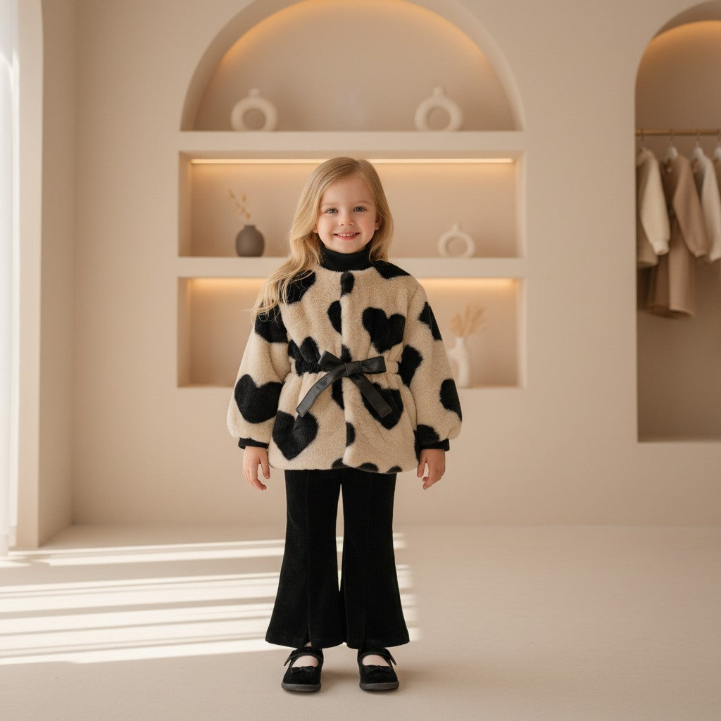Amelie Heart Bow Coat