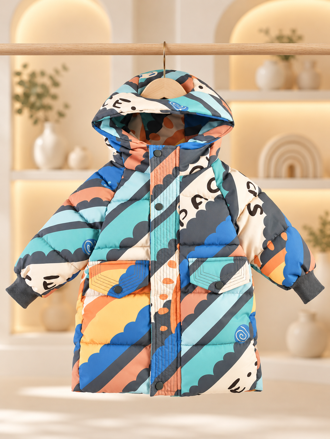 Finn Colorwave Hooded Coat