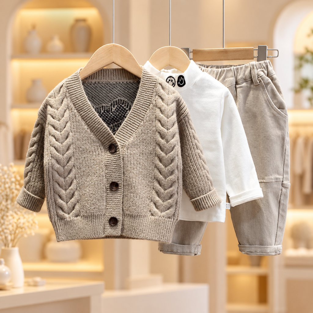 Archie Bear Cardigan & Pants Set