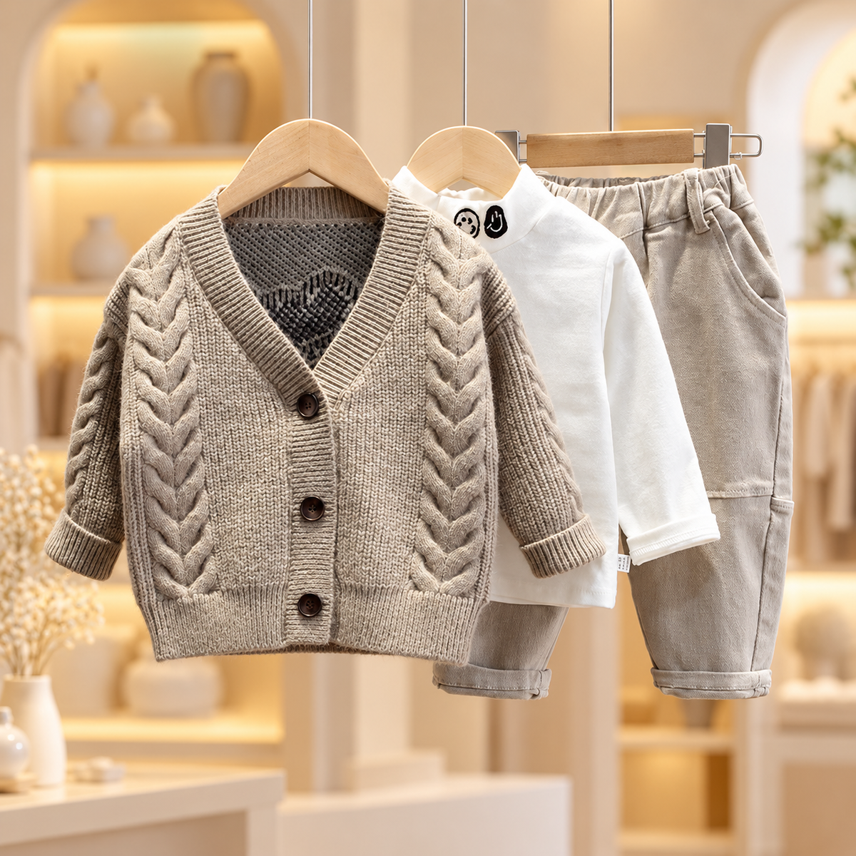Archie Bear Cardigan & Pants Set