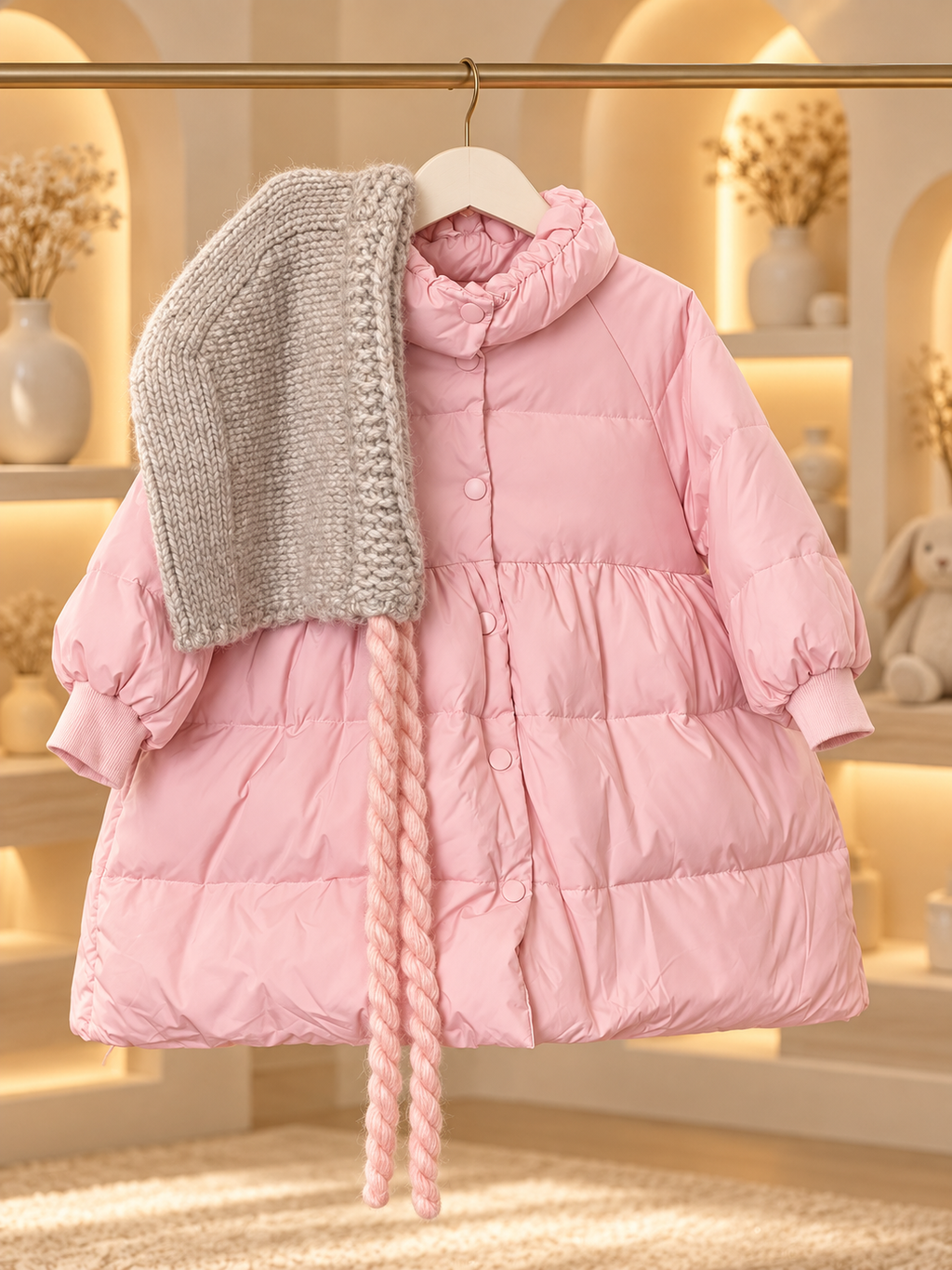 Arabella Ruffle Puffer Coat