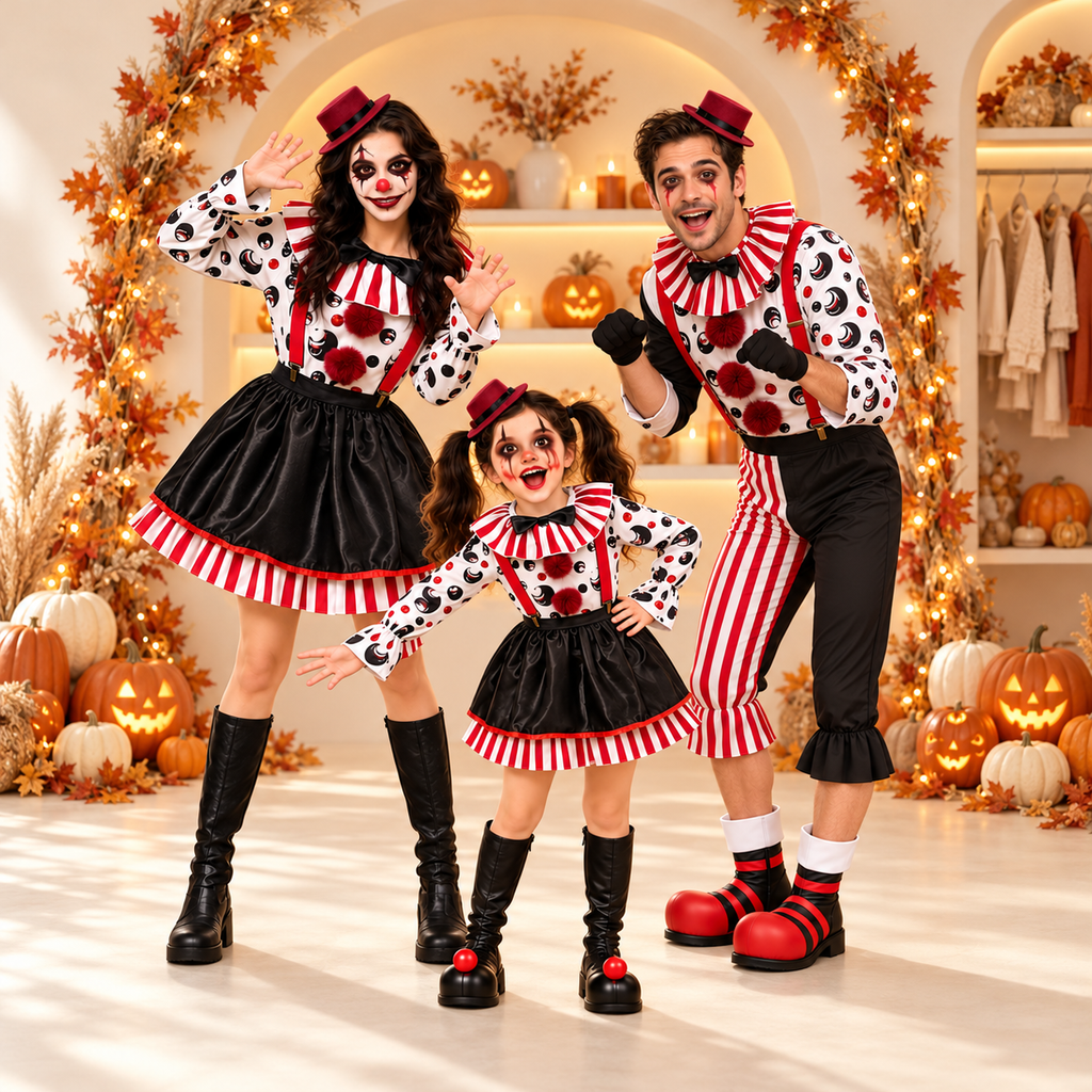 Gothic Doll Family Costume Set: Mom, Dad & Girl (Halloween)