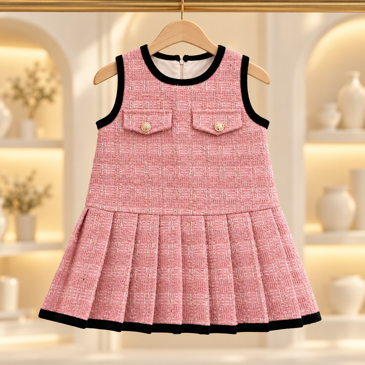Camille Bow Jacket & Pleated Dress Set
