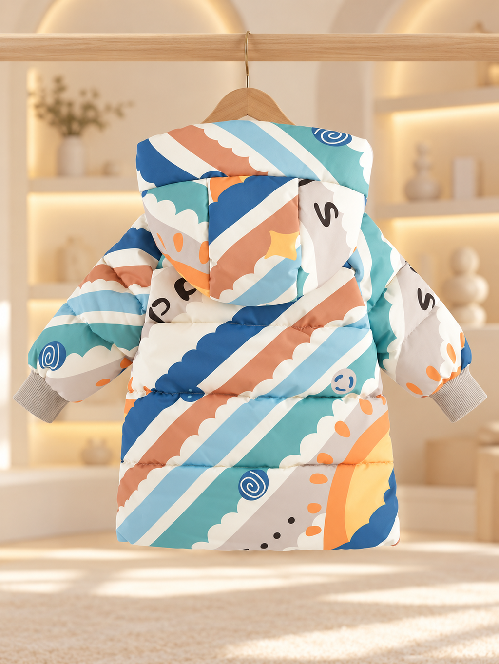 Finn Colorwave Hooded Coat