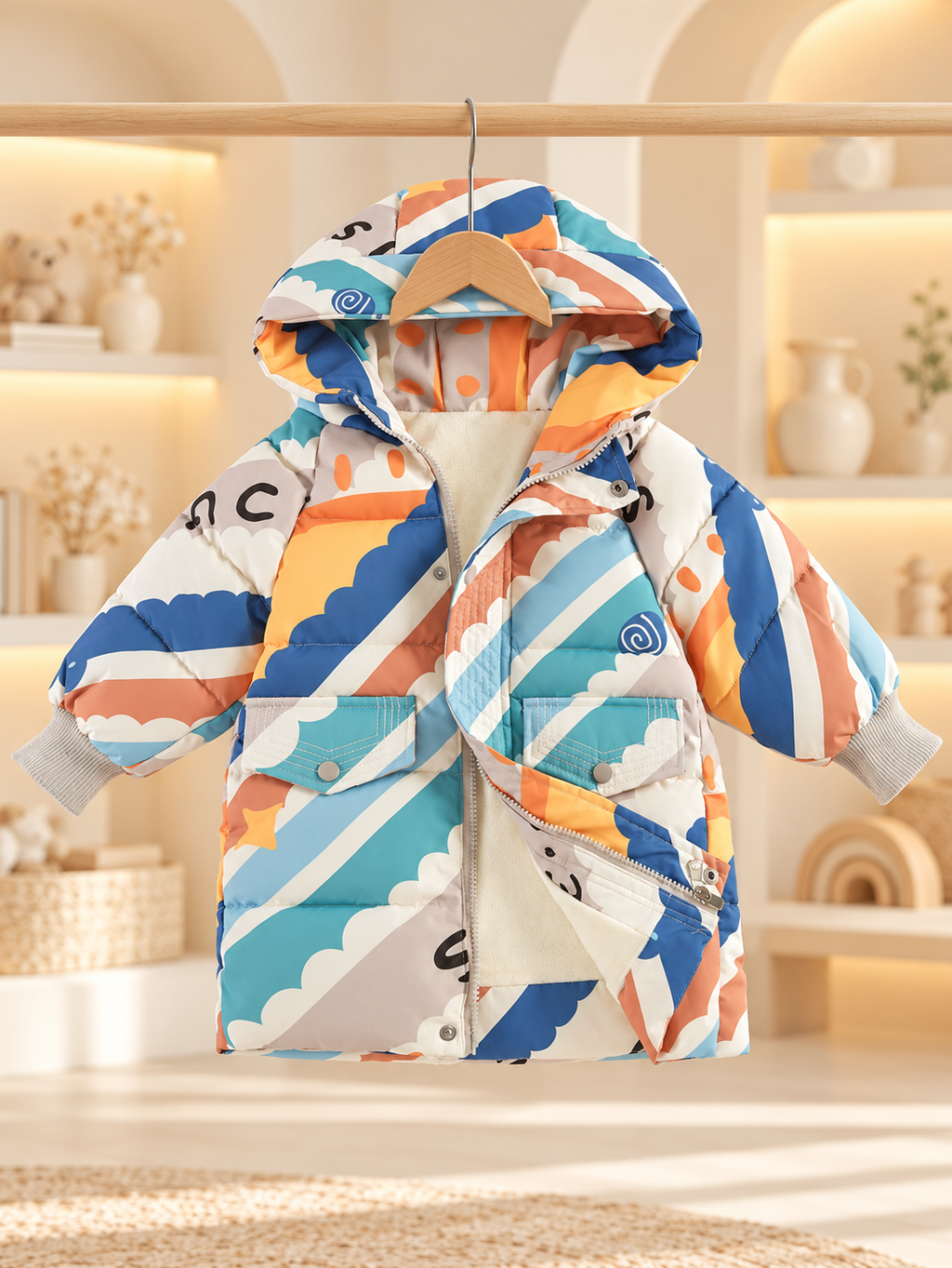 Finn Colorwave Hooded Coat