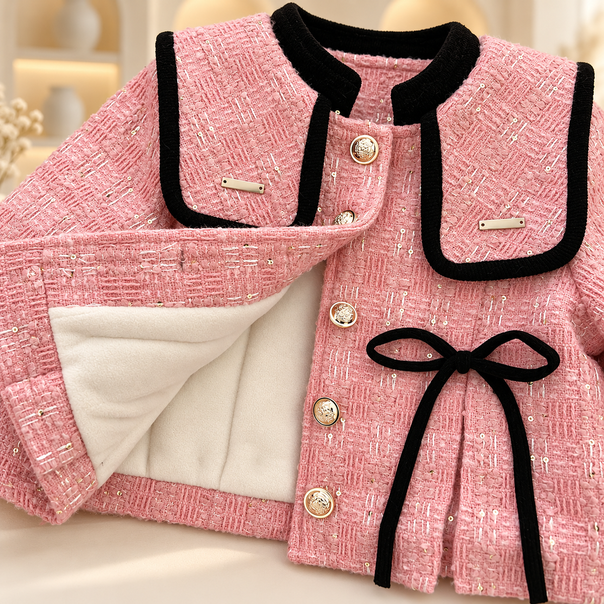 Camille Bow Jacket & Pleated Dress Set