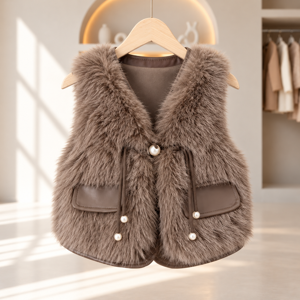 Hazel Faux Fur Vest 3-Piece Set