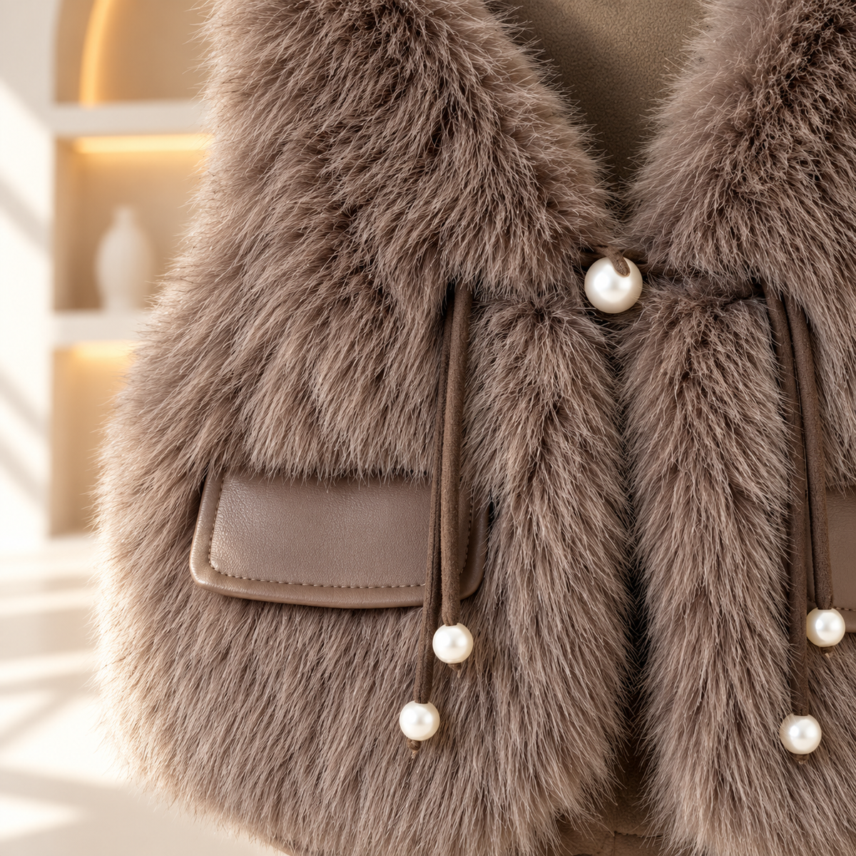 Hazel Faux Fur Vest 3-Piece Set
