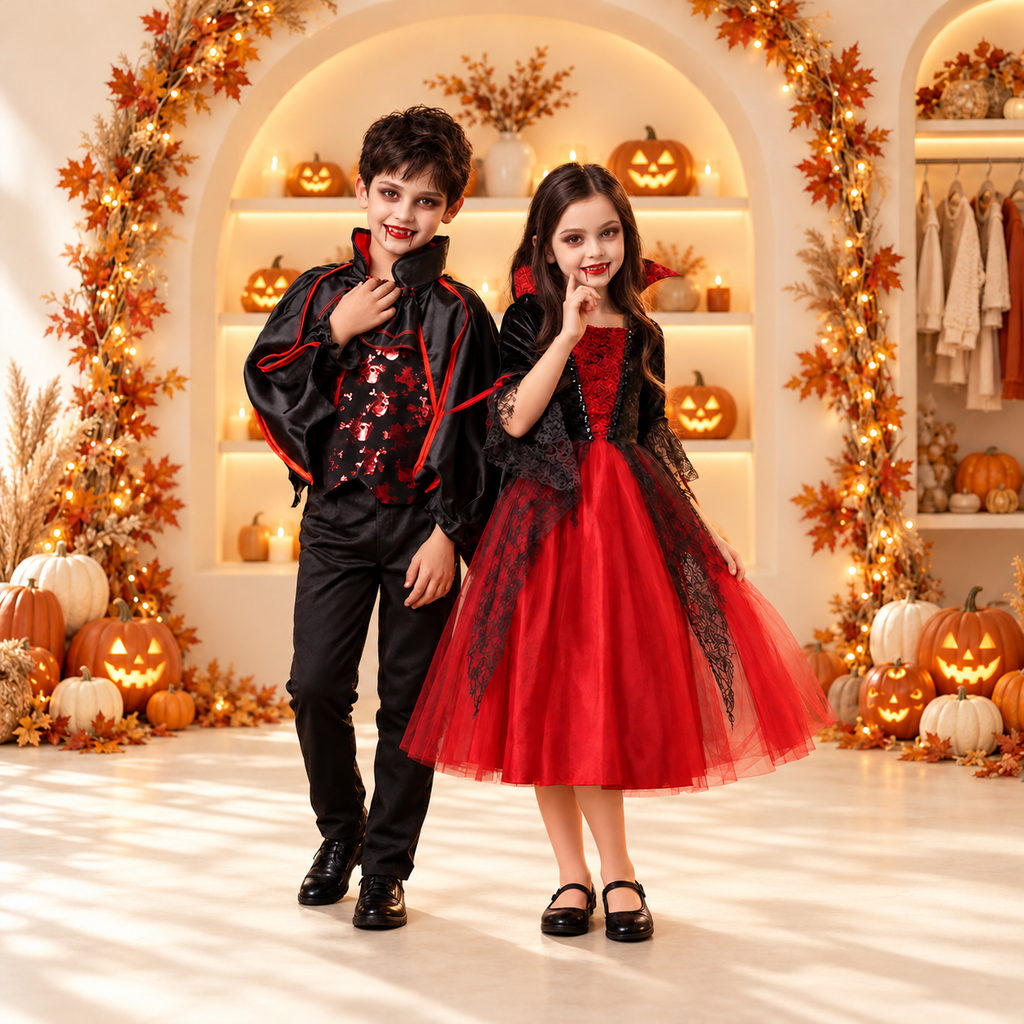 Kids’ Vampire Halloween Costume — Boy & Girl Styles