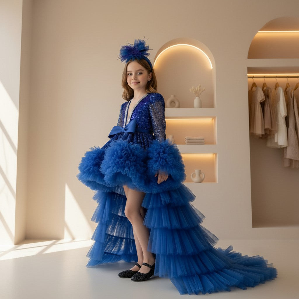 Sapphire Empress Couture Gown