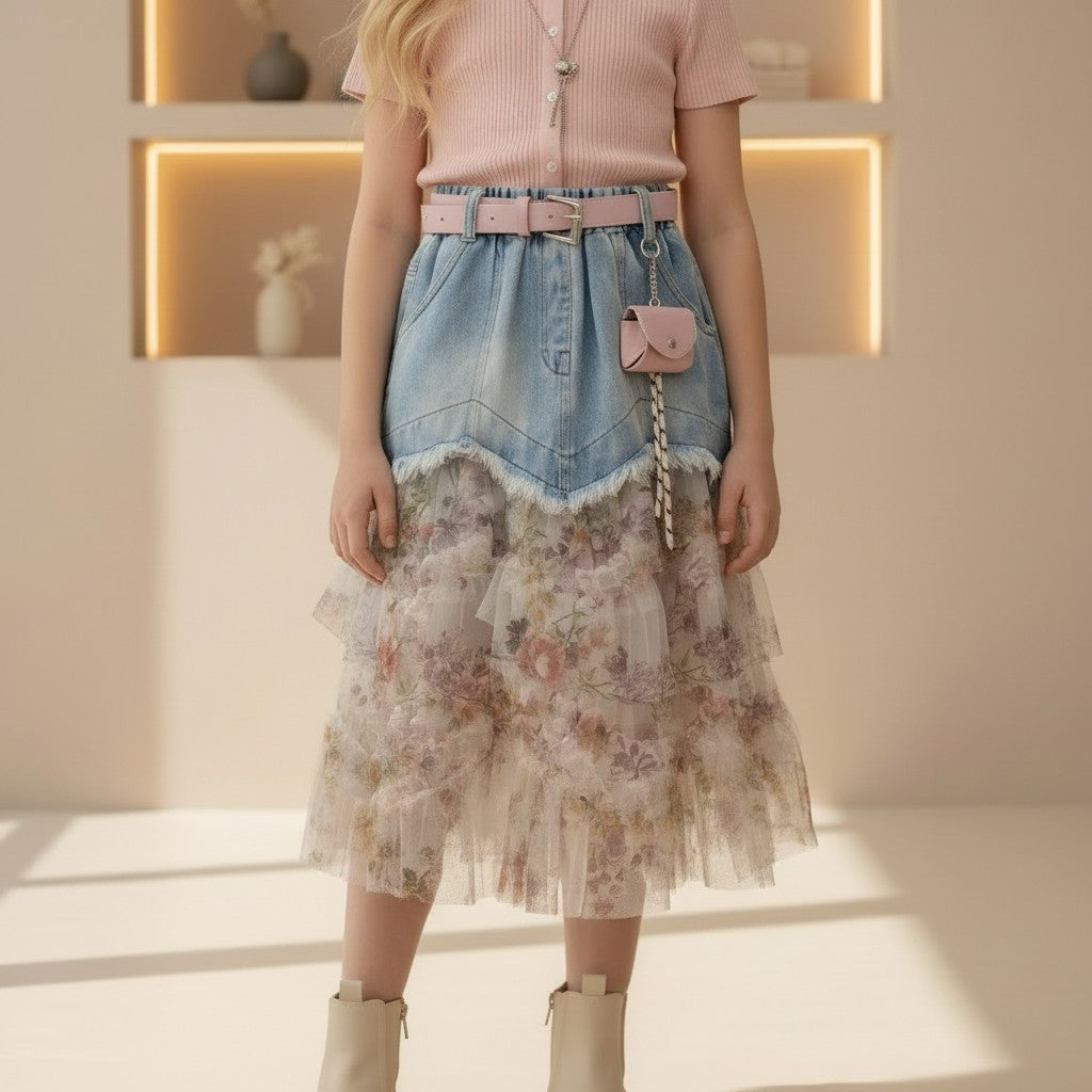 Blush Blossom Denim Set