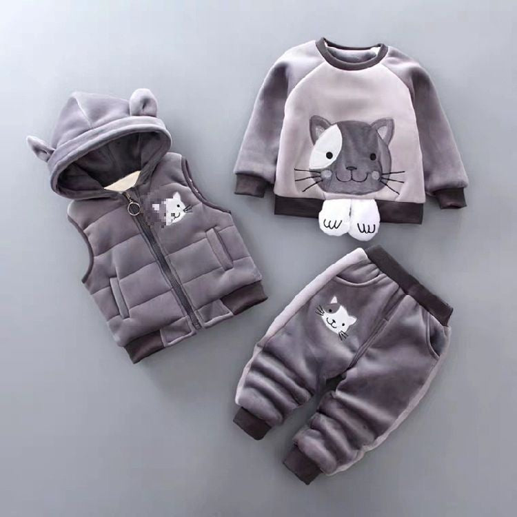 Baby Children's Spring Clothes Three-Piece Set