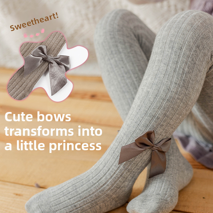 Soft Bloom Ribbed Bow Leggings