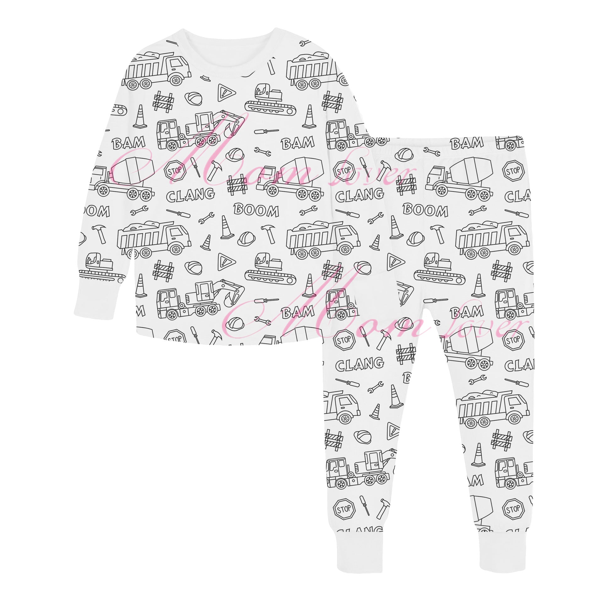 Kids' DIY Colorable Pajama Set with Marker Pen