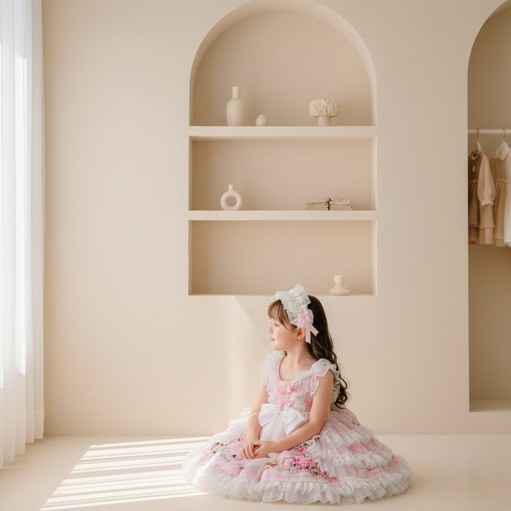Blush Floral Garden Princess Dress