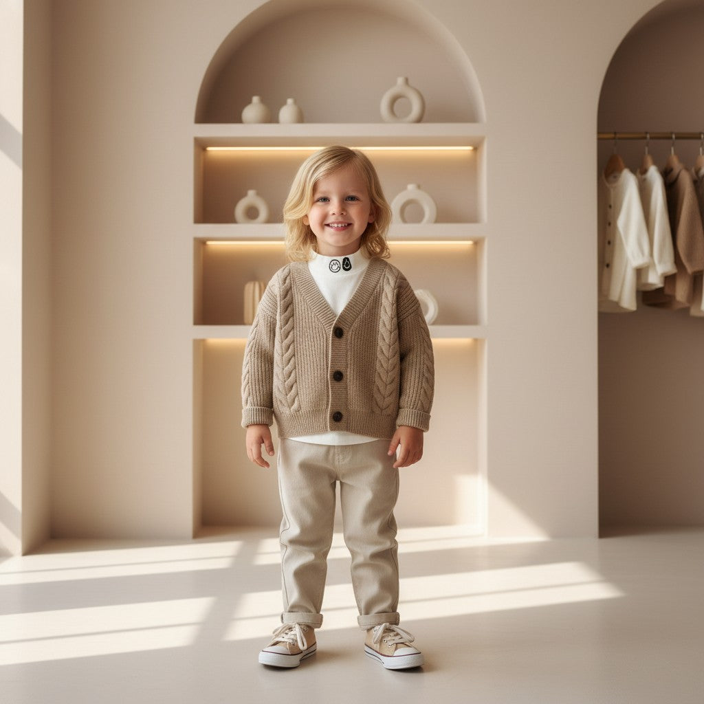 Archie Bear Cardigan & Pants Set