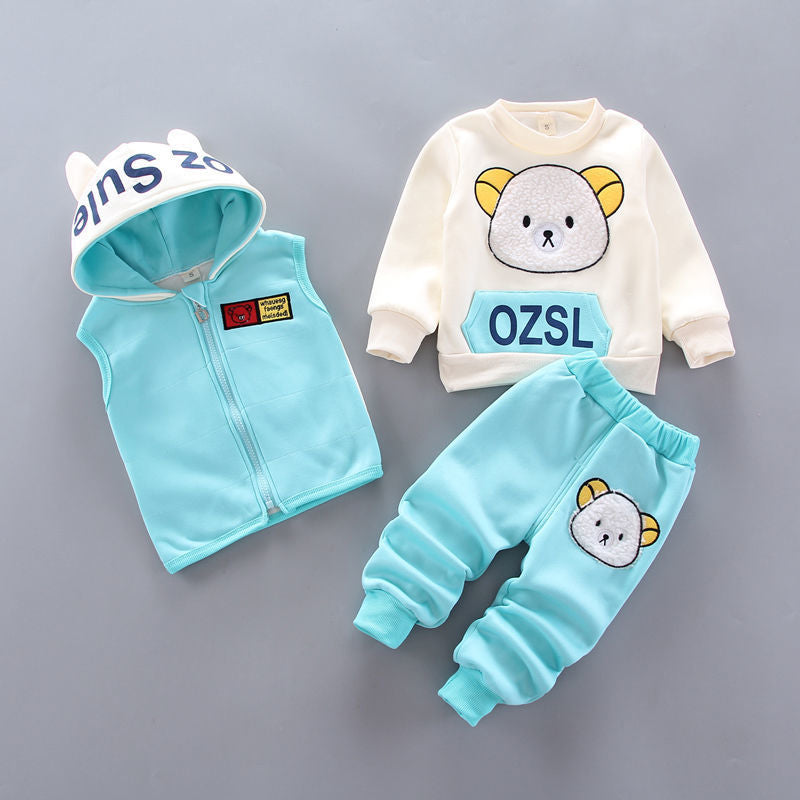 Baby Children's Spring Clothes Three-Piece Set