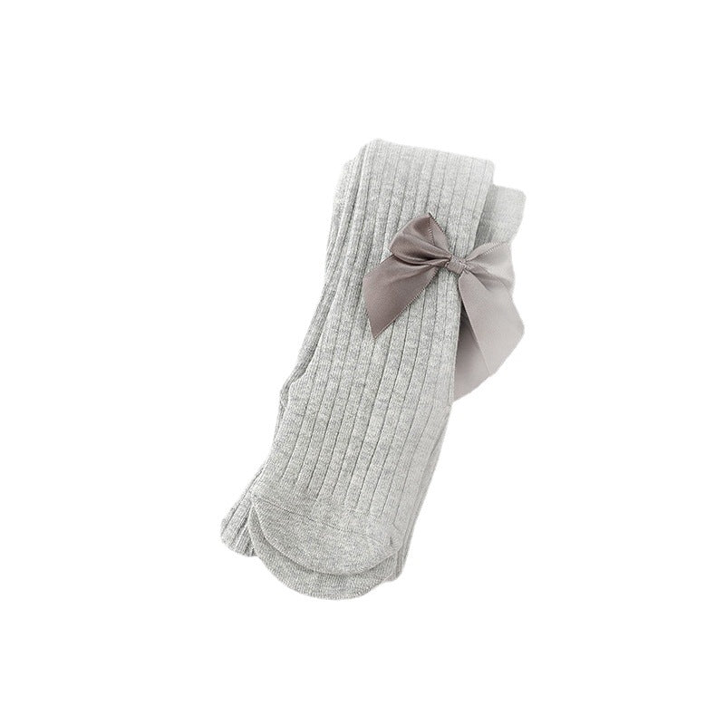 Soft Bloom Ribbed Bow Leggings