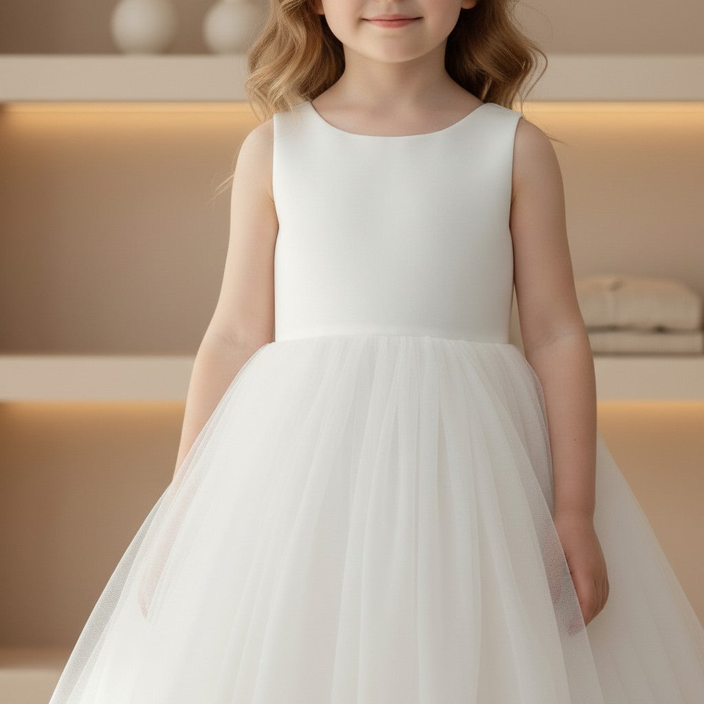 Isabella Bow Tulle Occasion Dress