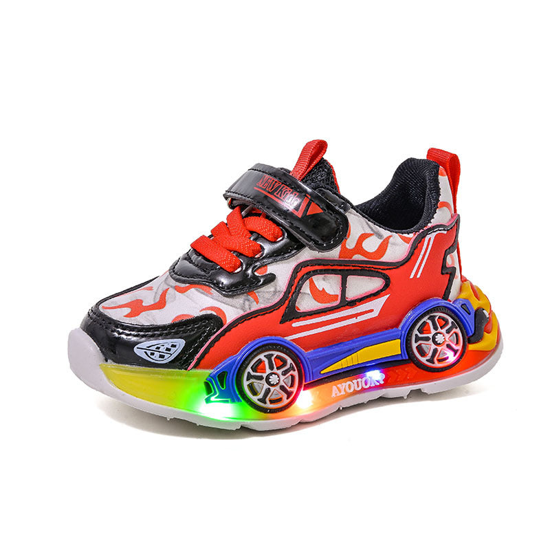 Cartoon Car Light-up Sneakers for Kids