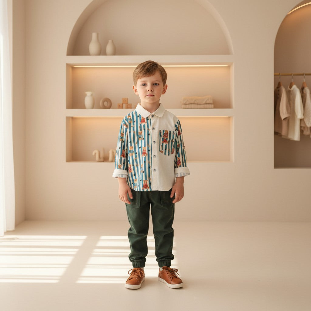 Milo Striped Shirt & Pants Set