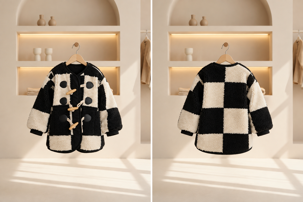 Patchwork Toggle Coat