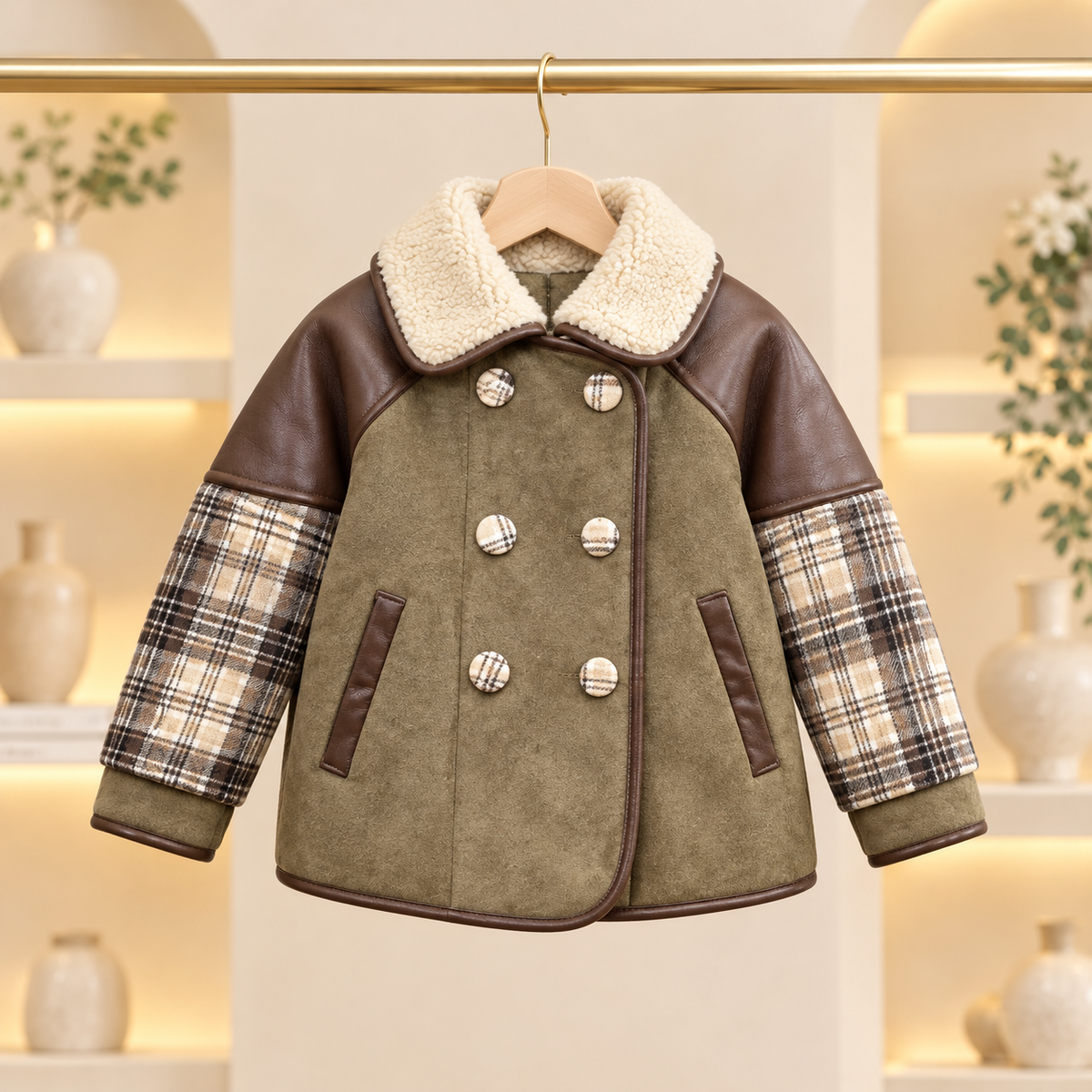 Bennett Plaid & Teddy Jacket